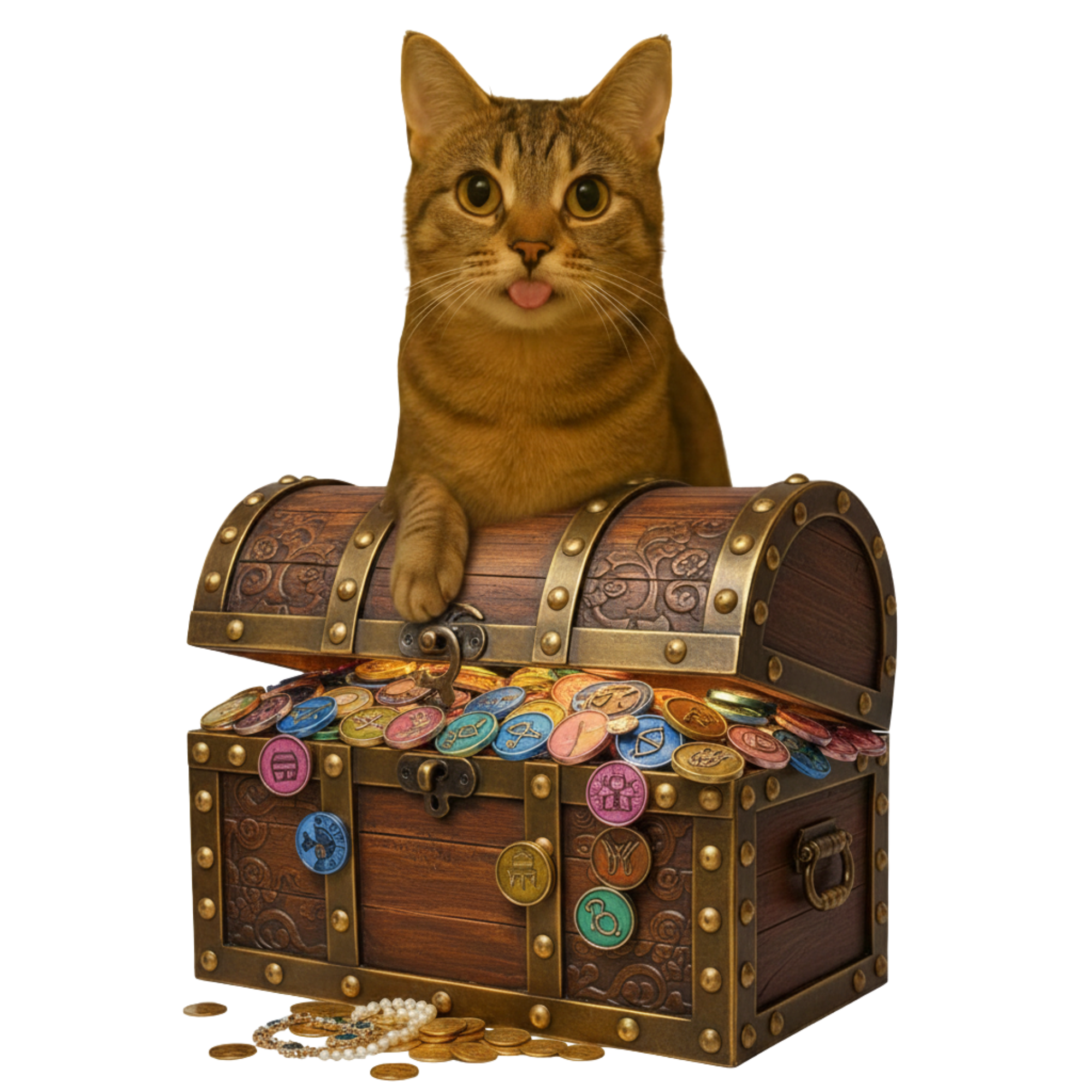 MING the cat with treasure